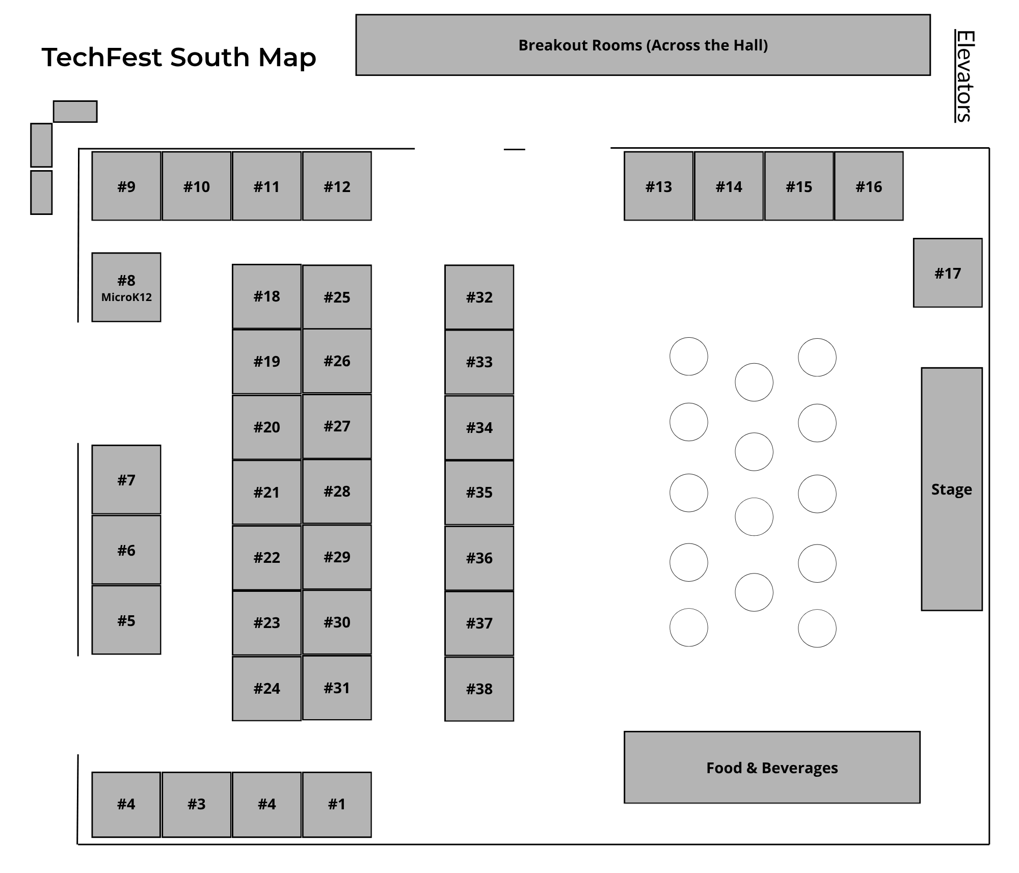 TechFest South Booth Map