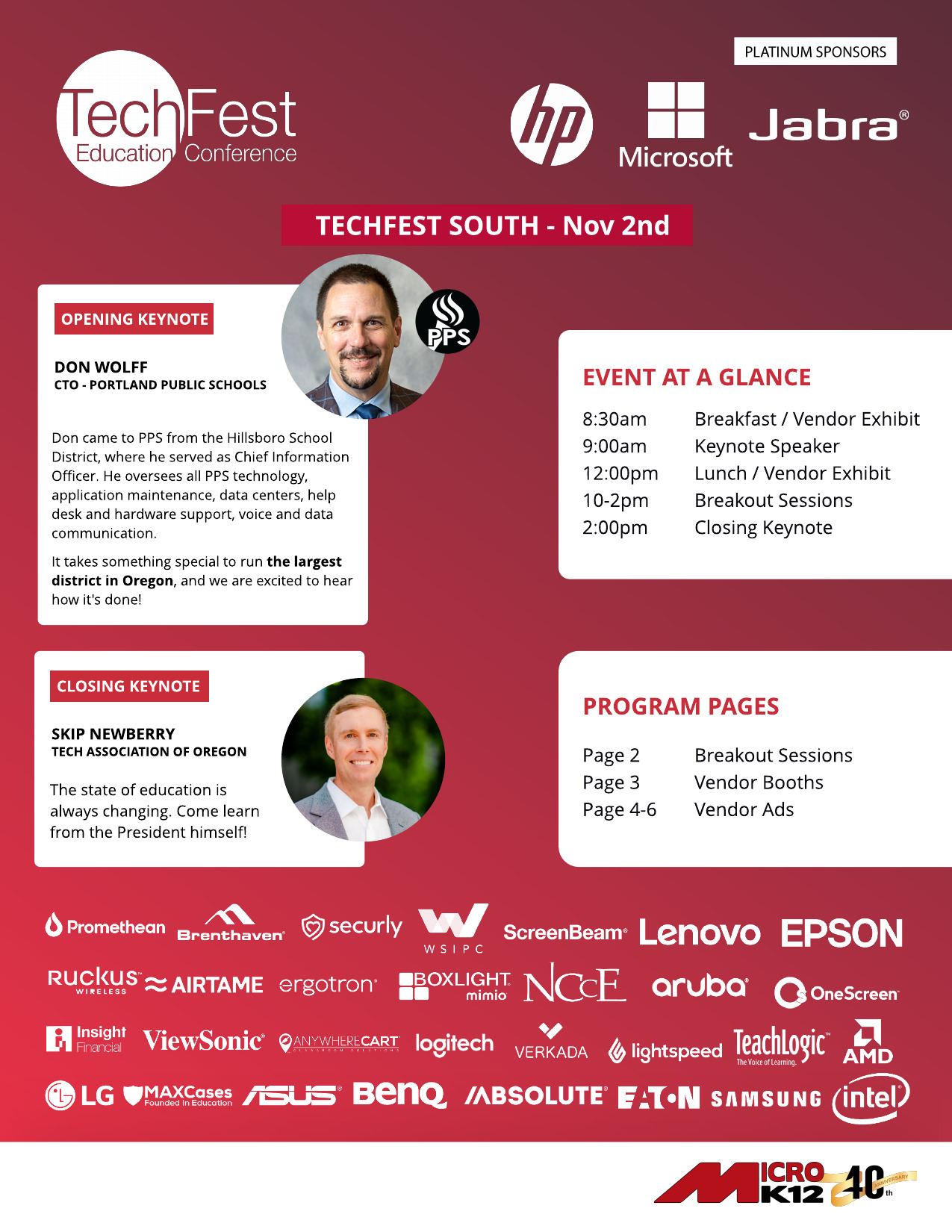 TechFest South - Agenda Keynotes